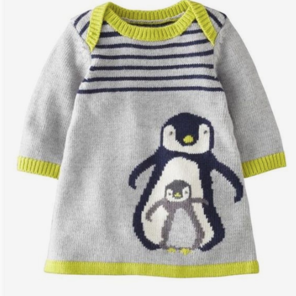Baby Boden Penguin Sweater Dress